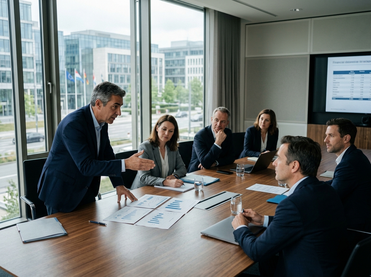 Réunion de conseil d'administration en cours