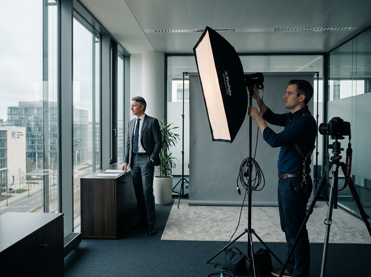 Installation d'un studio mobile dans des bureaux
