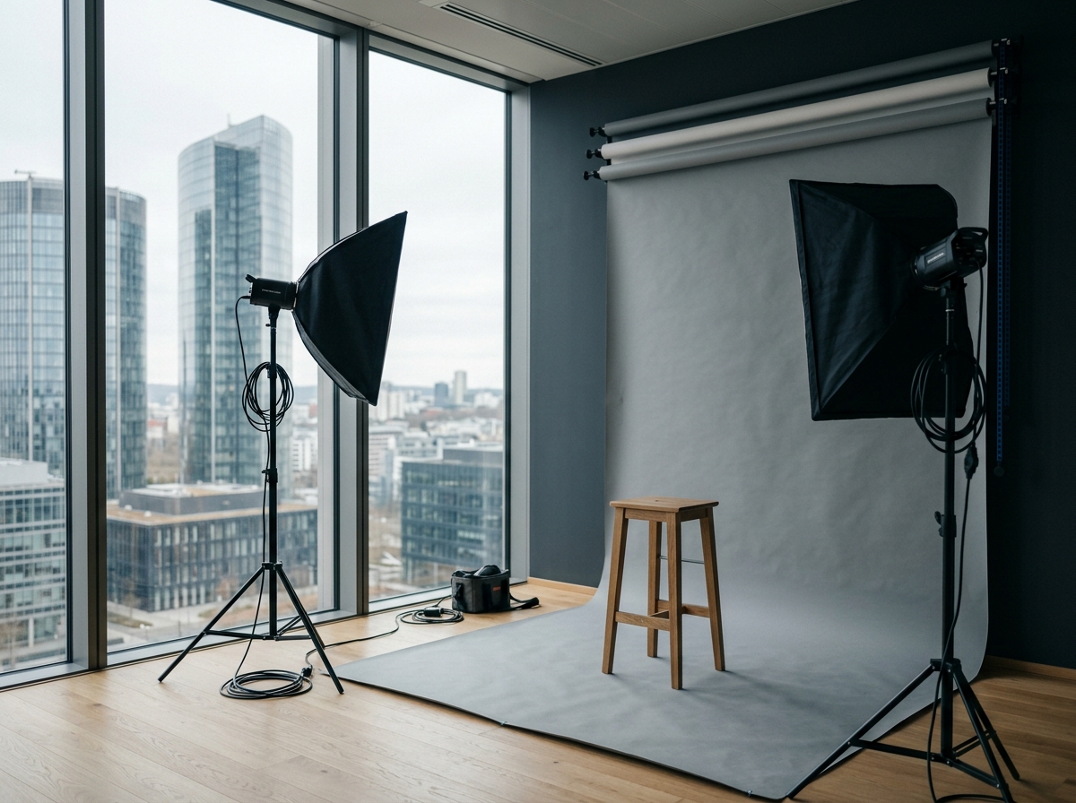 Le studio de prise de vue au Kirchberg